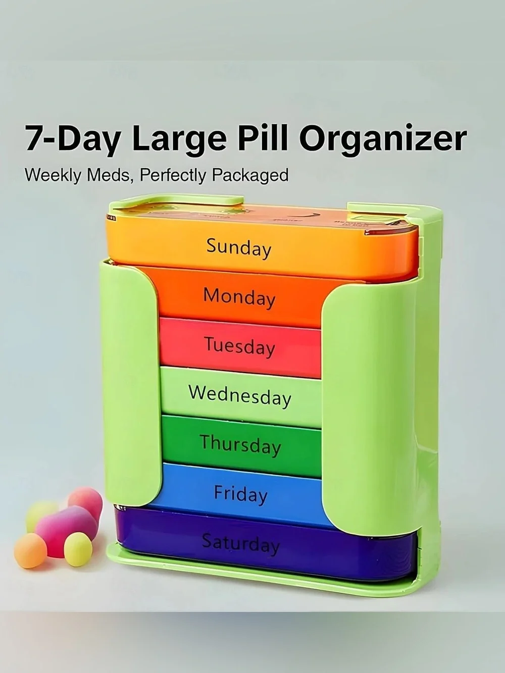 7-Day Large Capacity Portable Pill Organizer